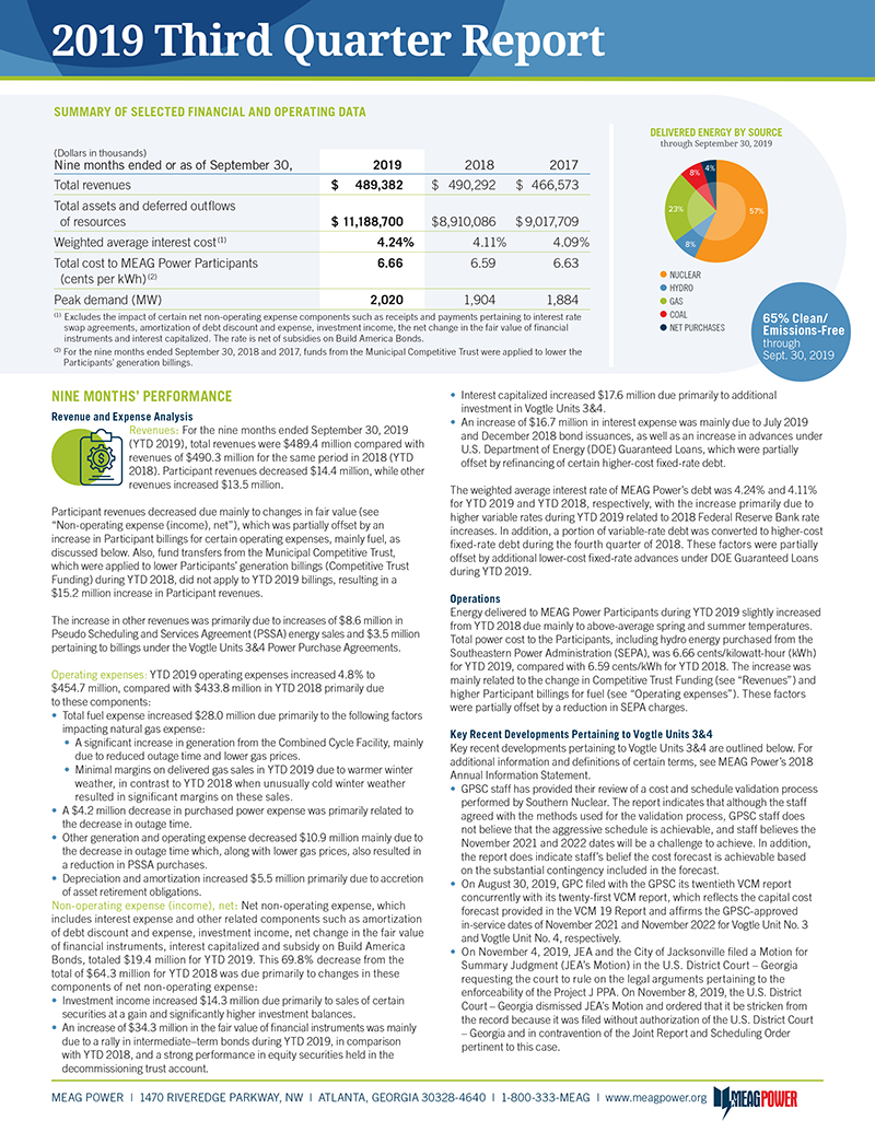 2019 Third Quarter Report preview