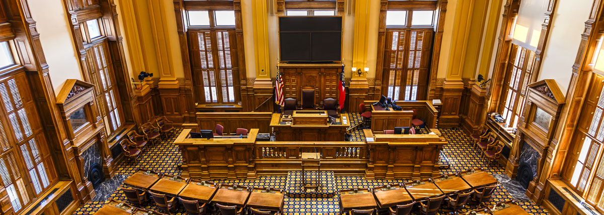 arial photo of court room