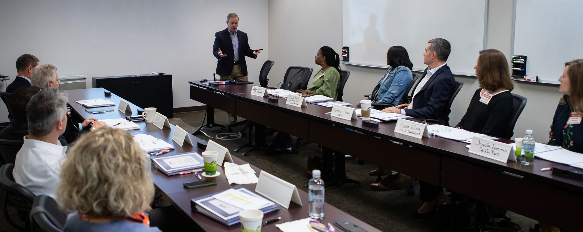 Speaker in a business classroom